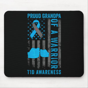 Proud Opa eines T1d-Kriegers Typ 1 Diabetes Mousepad