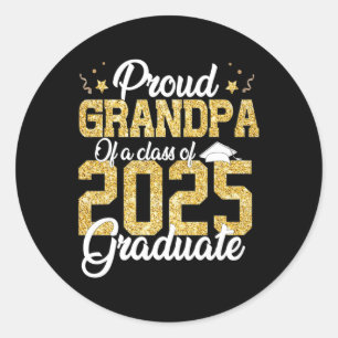 Proud Opa mit einer Cl von 2025 Grad Grad Runder Aufkleber