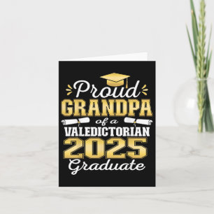 Proud Opa of 2025 Valedictorian Graduate 25 Karte