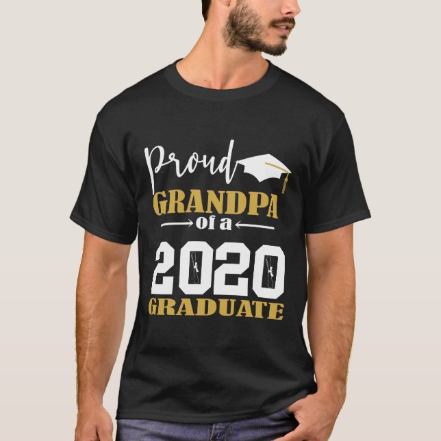 Proud Opa von 2020 Graduate White T-Shirt (Vorderseite)