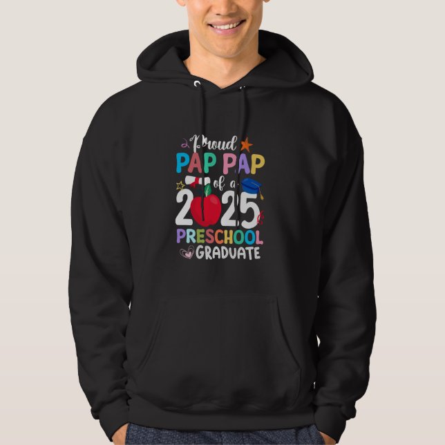 Proud Pap Pap 2025 Abschluss-Vorschulabschluss Hoodie (Vorderseite)