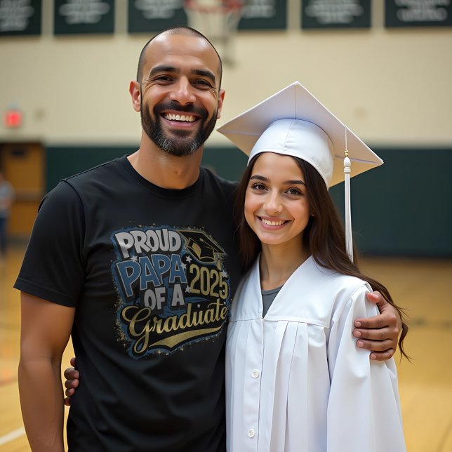 Proud Papa eines Absolventen 2025 T-Shirt (Proud Papa of a Graduate T-Shirt, Graduation Gift for Dad, Unisex Graduation Tee, 2025 Graduation Ap)