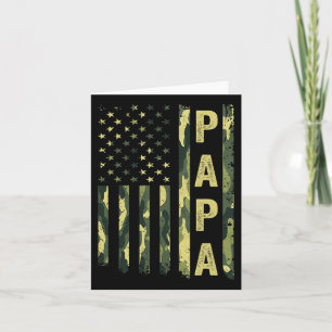 Proud Papa Funny Vathers Day Vater Amerika Flagge Karte
