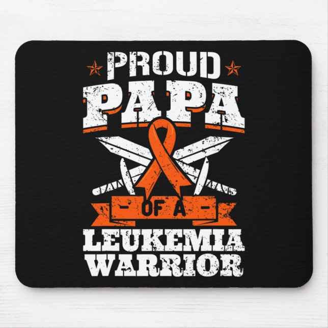 Proud Papa of a Leukemia Warrior Vater Bewusstsein Mousepad (Vorne)