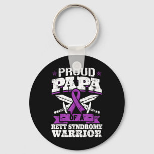 Proud Papa of a Rett Syndrome Warrior RTT Awarenes Schlüsselanhänger