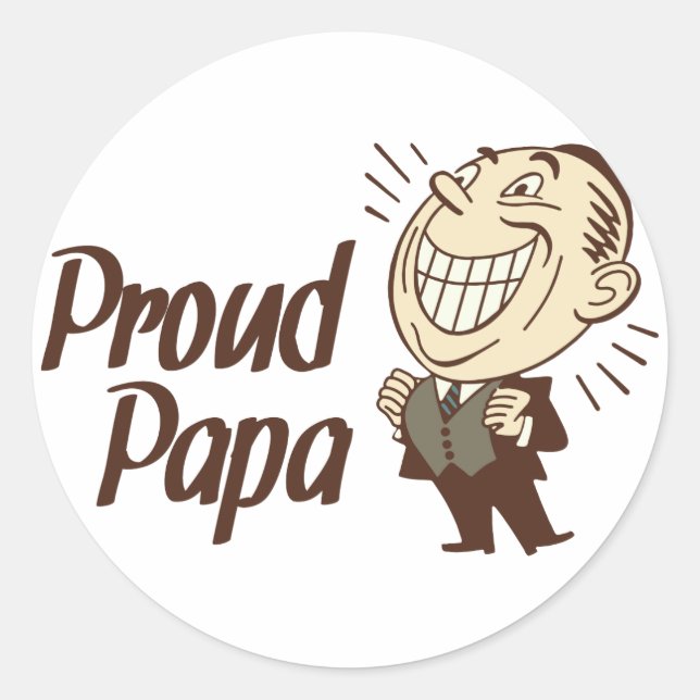 Proud Papa Stickers (Vorderseite)