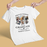Proud Parent Abschluss Foto Collage T - Shirt<br><div class="desc">Abschluss ist ein Meilenstein, der Anerkennung verdient, und wie kann man es besser machen als mit unserem Personalisierten Abschluss Tribute T - Shirt? Zeigen Sie Ihren Stolz und Ihre Freude durch 6 Bilder, ihren Namen und das Jahr der Klasse. "Stolze Eltern eines Absolventen" hat einen netten Ring, oder? Lass der...</div>