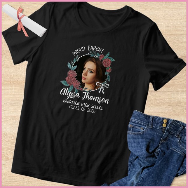 Proud Parent High School Class Of 2026 Photo Tri-Blend Shirt (Von Creator hochgeladen)