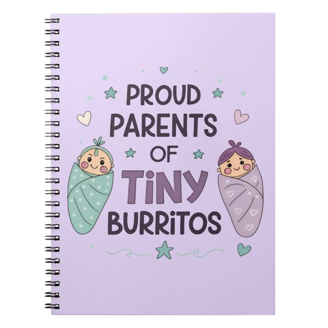 Proud Parents of Tiny Burritos Art Notizblock (Vorderseite)