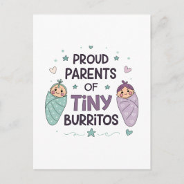 Proud Parents of Tiny Burritos Art Postkarte