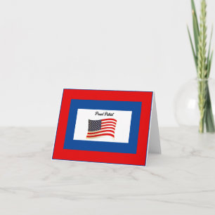 Proud Patriot American Flag, USA Independence Day Karte