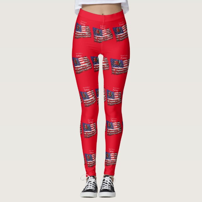 Proud Patriotic Bauer Flag Thunder_Cove Leggings (Vorderseite)