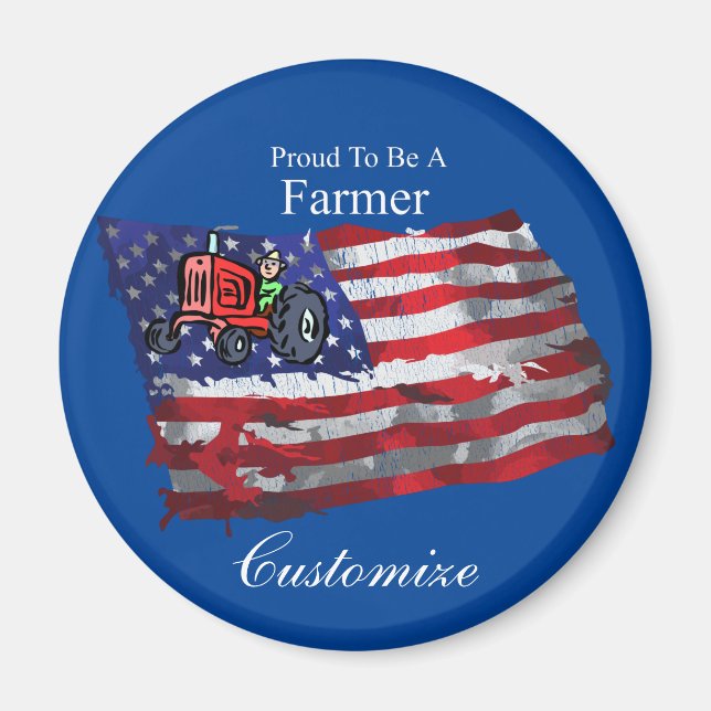 Proud Patriotic Bauer Flag Thunder_Cove Magnet (Vorne)