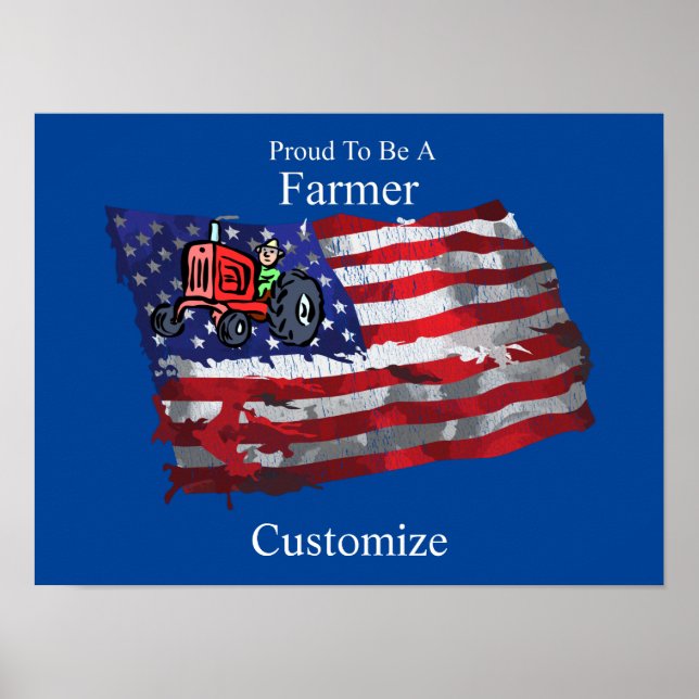Proud Patriotic Bauer Flag Thunder_Cove Poster (Vorne)