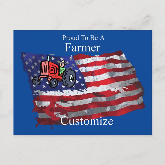 Proud Patriotic Bauer Flag Thunder_Cove Postkarte (Vorderseite)