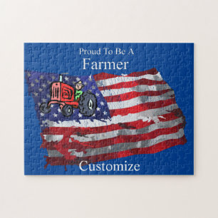 Proud Patriotic Bauer Flag Thunder_Cove Puzzle