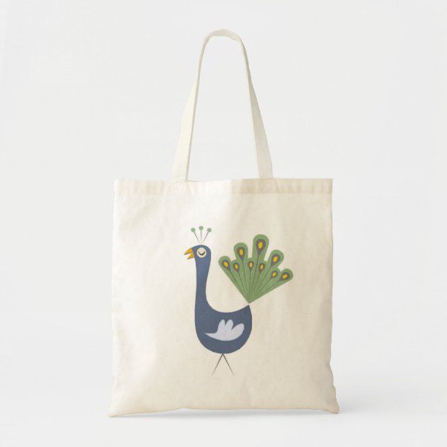 Proud Peacock Tote Bag Tragetasche (Vorne)