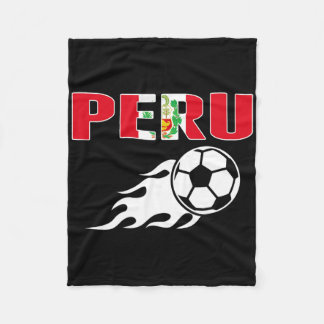 Proud Peru Soccer Fans Jersey Peruvian Flag Footll Fleecedecke