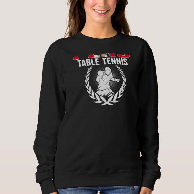 Proud Peru Table Tennis  Peruvian Ping Pong Suppor Sweatshirt (Vorderseite)