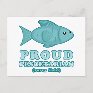 Proud Pescetarian Postkarte