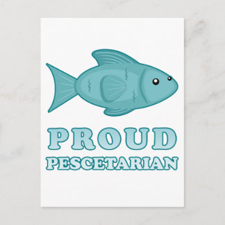 Proud Pescetarian Postkarte