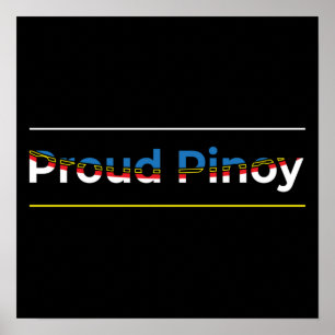 Proud Pinoy - Filipino Flag Abstrakt Geometric Poster