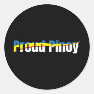 Proud Pinoy - philippinische Flagge Tagalog Runder Aufkleber