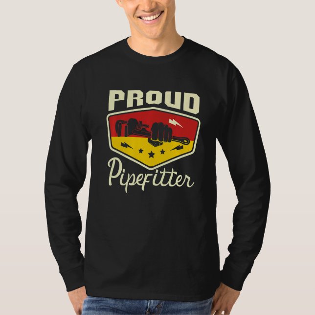 Proud Pipefitter Job Professionals Worker Plumber T-Shirt (Vorderseite)