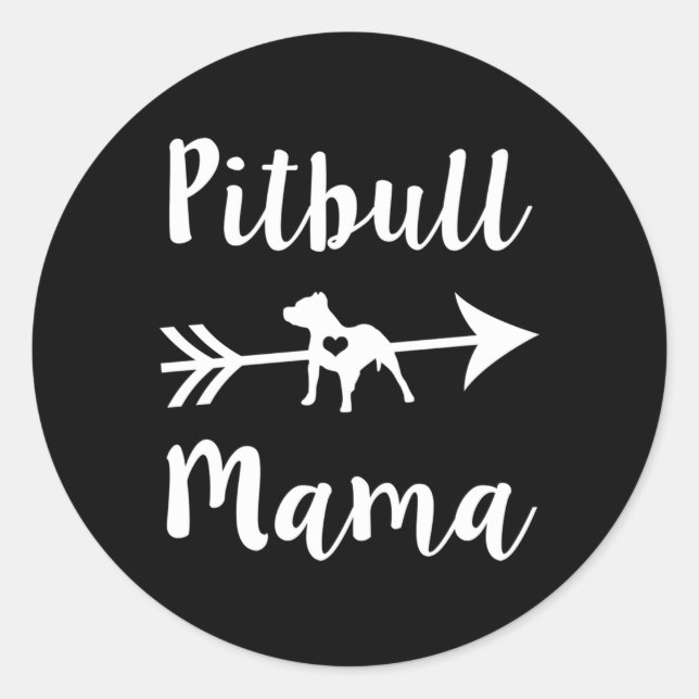 Proud Pitbull Mama's Pit Bull Mama Runder Aufkleber (Vorderseite)