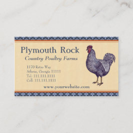 Proud Plymouth Rock Roster Poultry Farm Visitenkarte