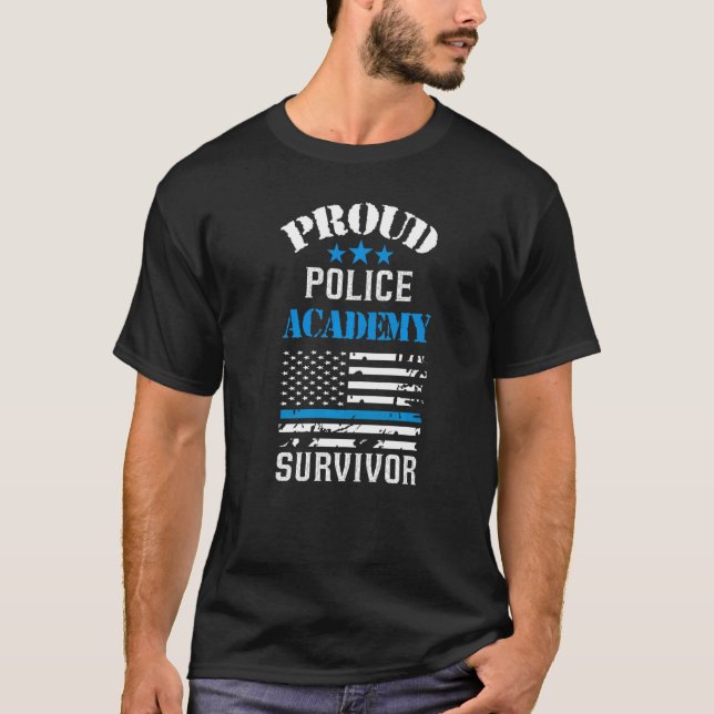 Proud Police Academy Survivor Abschluss 2022 Gra T-Shirt (Vorderseite)