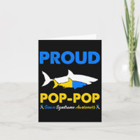Proud Pop Pop Shark Down Syndrome Awareness T21