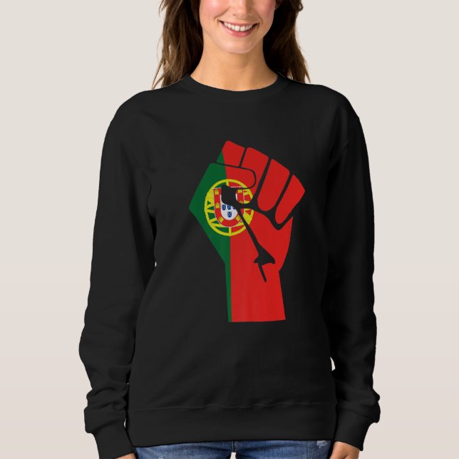 Proud Portuguese Portugal Flag  1 Sweatshirt (Vorderseite)