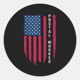 Proud Postarbeiter Postmaster US Post Service Mem Runder Aufkleber