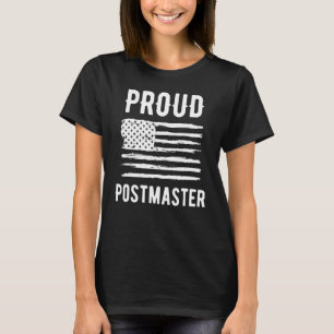 Proud Postmaster Professional American Flag T-Shirt