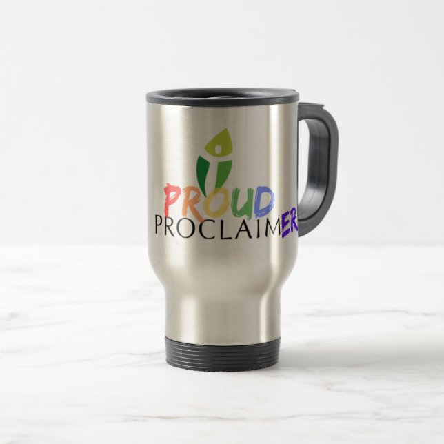 Proud ProclaimER Kaffee Travel Mug Reisebecher (VorderseiteRechts)