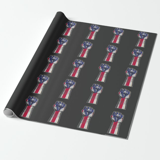 Proud Puerto Rico Roots Flag Geschenkpapier (Ungerollt)