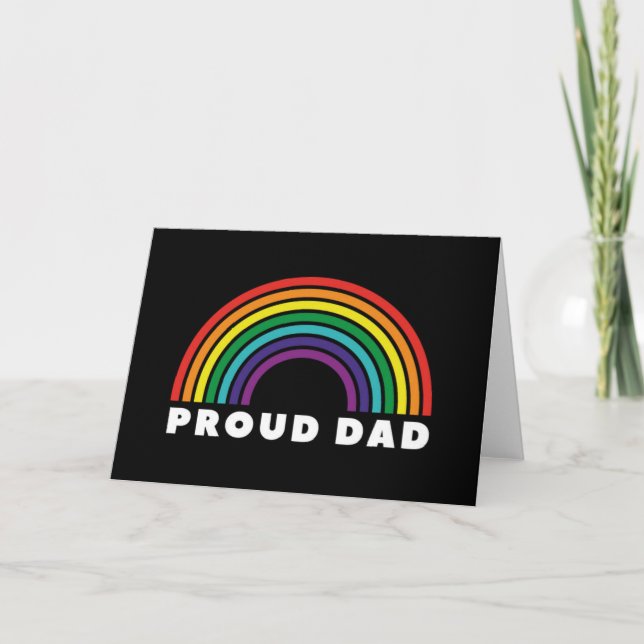Proud Rainbow Vater Karte (Vorderseite)