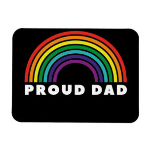 Proud Rainbow Vater Magnet