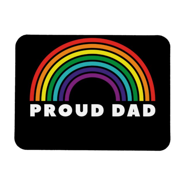 Proud Rainbow Vater Magnet (Horizontal)