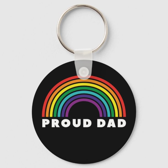 Proud Rainbow Vater Schlüsselanhänger (Vorderseite)