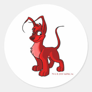 Proud red Gelert Runder Aufkleber