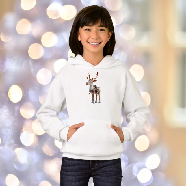 Proud Reindeer Girl's Hoodie (Von Creator hochgeladen)