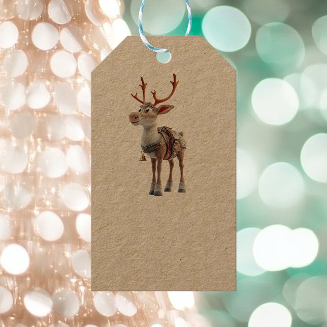 Proud Reindeer Kraft Gift Tags Geschenkanhänger (Von Creator hochgeladen)