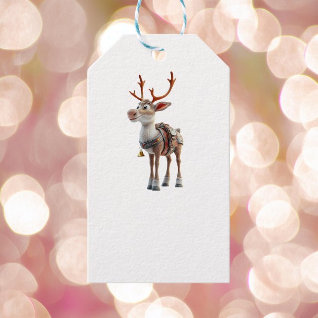 Proud Reindeer White Gift Tags Geschenkanhänger (Von Creator hochgeladen)