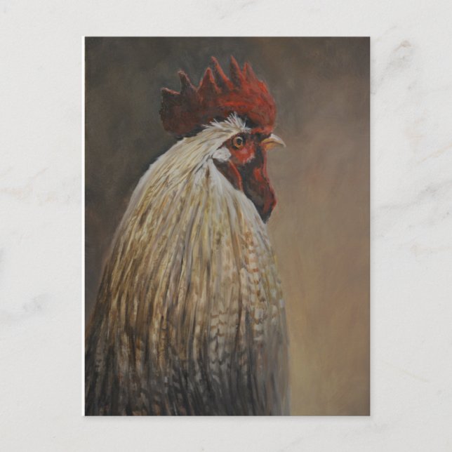 Proud Rooster Bird Art Postkarte (Vorderseite)