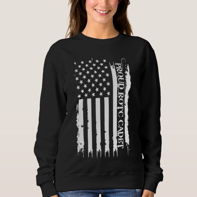 Proud ROTC Cdet United Staaten stört US Fla Sweatshirt (Vorderseite)