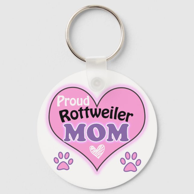 Proud Rottweiler Mama Schlüsselanhänger (Vorderseite)