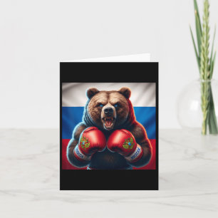 Proud Russian Bear Boxer Russia Kickboxer Boxing K Karte