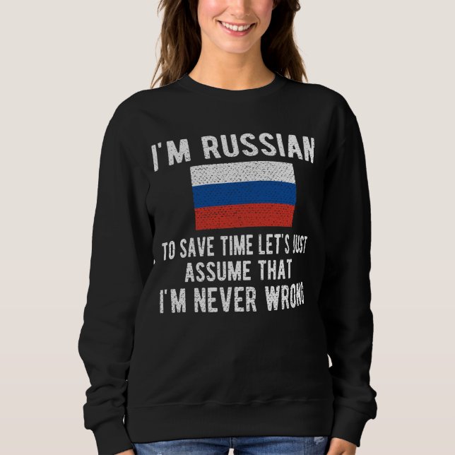 Proud Russian Heritage Russia Roots Russian Flag Sweatshirt (Vorderseite)